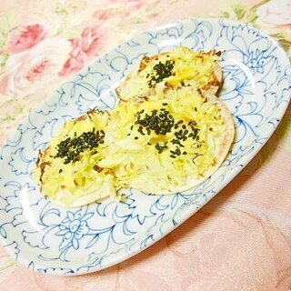 餃子の皮ｄｅ❤キャベツと黒ゴマのにんにく焼き❤